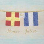 Watercolor Nautical Flag Couples Monogram Sample